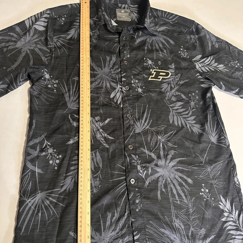Purdue Boilermakers Colosseum Hawaiian Shirt Mens Medium Button Up Performance - Picture 5 of 9